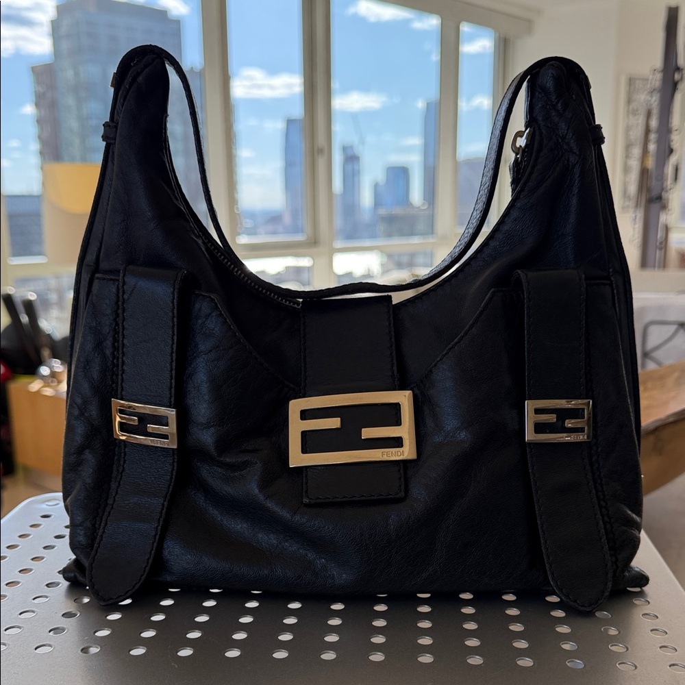 Fendi Black Leather Sweet Hobo